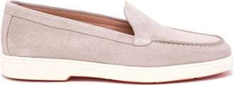 Santoni Leren Mocassins - Dames - Loafers - Beige - 41 EU - Leer - Schoenen