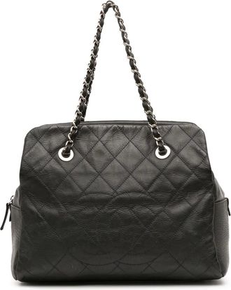 Chanel Borsa tote Petite Timeless in pelle di vitello craquelé 2010-2011 - Grigio