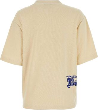 Burberry Womens Oversized Terry Cotton T-Shirt Beige