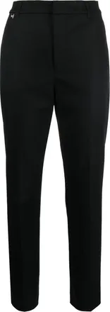 Lauren Ralph Lauren cropped tailored-cut trousers - women - Cotton/Spandex/Elastane - 12 - Black