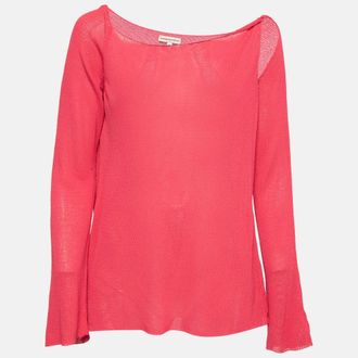 Emporio Armani Vintage Pink Cut Out Detail Blouse