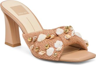 Dolce Vita Tylah Sandal in Toffee Beaded Raffia at Nordstrom, Size 6.5