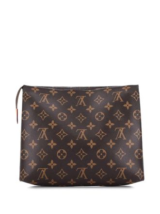 Louis Vuitton monogram canvas toiletry pouch - women - Fabric - One Size - Brown