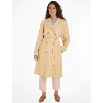 Tommy Hilfiger Lange, soepele trenchcoat met lange mouwen