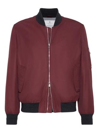Brunello Cucinelli padded bomber jacket - men - Polyamide - 46 - Red
