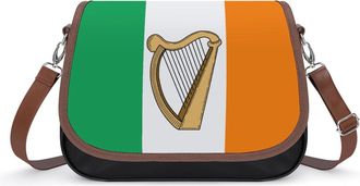 Generic Ireland Harp Irish Flag Fashion Womens Crossbody Bags Novelty Handbag Shoulder Bag Purse