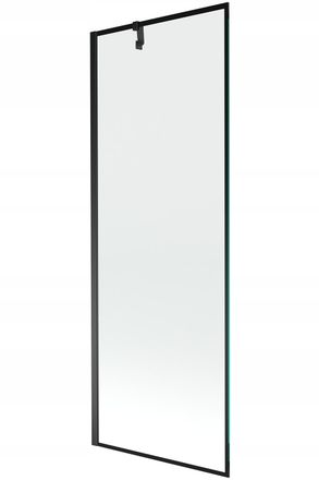 Desconocido Desconocido - Mampara De Ba&ntilde;era 1 Hoja Vidrio Transparente, 70x150 Cm, Perfil Negro