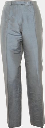 Armani Blue Dupion Silk Trousers