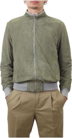 Barba Su&egrave;de Leren Jas - Heren - Blazers - Groen - 3XL - Su&egrave;de - Jassen