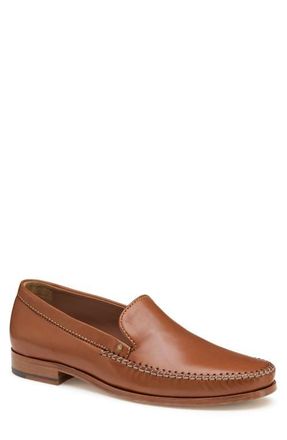 Johnston & Murphy Baldwin Whipstitch Venetian Loafer in Cognac Sheepskin at Nordstrom, Size 10.5