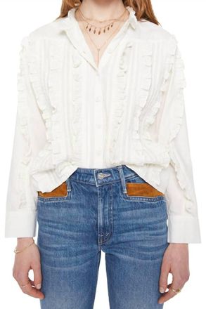 Mother Womens The Shakespeare In The Park Blouse In Off White