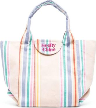 See By Chloé Laetizia Striped Tote Bag