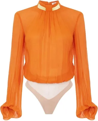 Elisabetta Franchi Mujer, Camisetas, Naranja, Talla: S