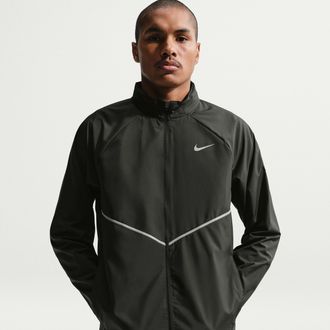 Nike Mens Miler Repel UV Protection Running Jacket in Black | IF2369-010