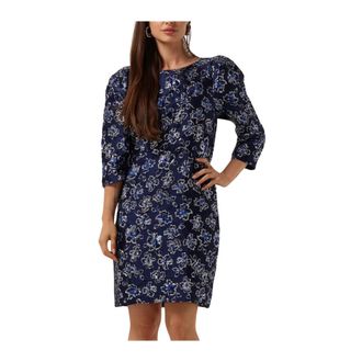 Freebird by Steven Blauwe Mini Jurk Dafine - Dames - Korte kleedjes - Blauw - S - Denim - Kleedjes