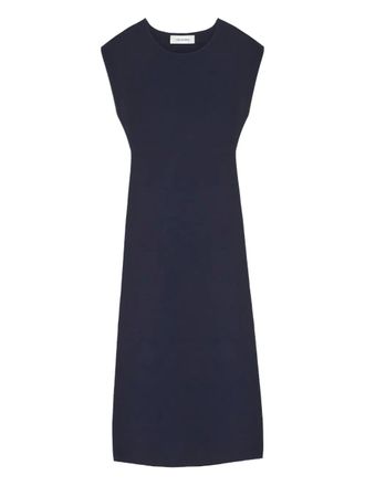 Yves Salomon Mouwloze midi-jurk - Blauw