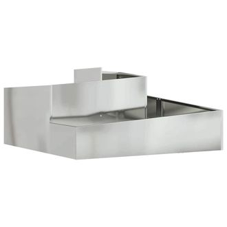 Berkfield Home Pots & Planters Galvanized Galvanized Metal Medium to Large in Silver