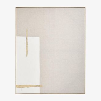 Sklum Sklum - Quadro decorativo dipinto a mano su lino con rilievo in gesso (80x100 cm) Mivara