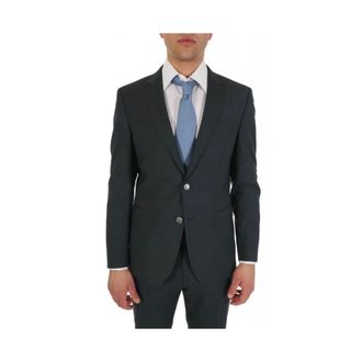 HUGO BOSS Heren, Pakken, Groen, Maat: L Leer