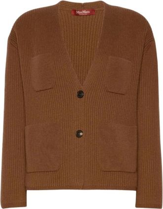 Max Mara Mstfiltro Vest - Dames - Vesten - Bruin - S - Wol - Truien & Vesten