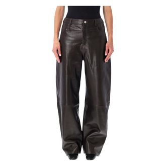 Arma Ece Pant - female - Arma - Leather Trousers - Brown - XS - Trousers