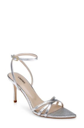 L'agence Dua Ankle Strap Sandal in Silver Lizard at Nordstrom, Size 6.5