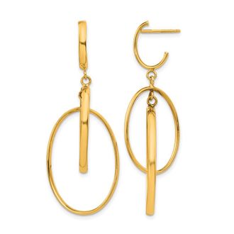 Diamond2Deal 14K Yellow Gold Drop Dangle Earrings