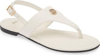 BOSS Millie Slingback Sandal in Open White at Nordstrom, Size 10