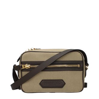 Tom Ford Beige Fabric Crossbody Womens Bag
