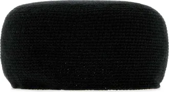 The Row Womens Black Cashmere Perleaf Hat Charcoalmelange Exterior: Cappelli