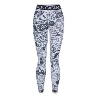 Dolce & Gabbana Legging - Dames - Broeken - Wit - Maat: XS
