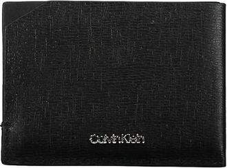 Calvin Klein Card Holder - Heren - Portefeuilles - Zwart - ONE Size - Leer - Accessoires
