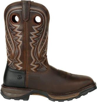 Durango Steel Toe Puncture Resistant Western Work Boot in Nicotine Chocolate at Nordstrom, Size 10.5