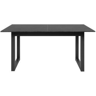 Finori Tavolo da pranzo rettangolare allungabile effetto ardesia e antracite L160-200 cm - austin