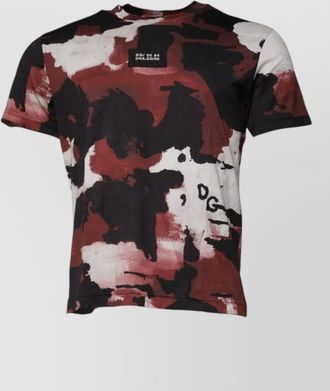Dolce & Gabbana camouflage cotton crew neck t-shirt