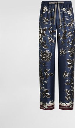Dolce & Gabbana Peony-print Vanity Twill Trousers - Man Multicolor 54