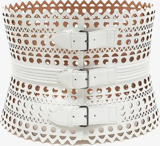 Alaia Womens Alaia Belt - White - Size: 75 / it40 / uk8 / w30