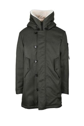 Peuterey Kasa TV Ecofur Wool/Polyamide Parka - Green