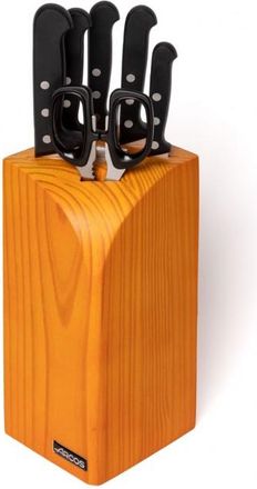 Arcos Taco De 4 Cuchillos Macheta Y Tijeras Arcos Universal 285100 De Acero Inoxidable Y Mango De Polioximetileno Juego De 6 Piezas Y Caja De Regalo