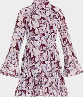 Cinq &agrave; Sept Lyra Multi-Tulip Mini Dress