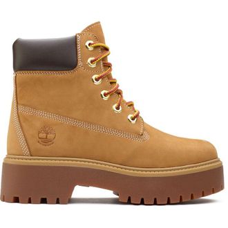 Timberland Womens Stone Street 6 Inch Boots - Tan Leather - Size UK 6