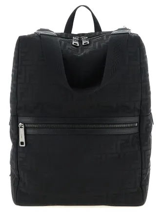 Fendi Black Polyamide Mens Backpack