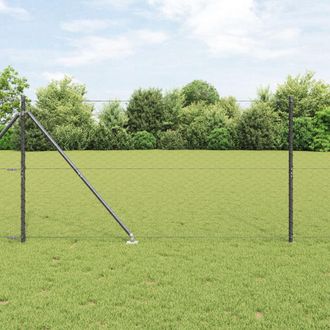 Berkfield Home Hexagon Fence Grey 1.2x10 m Steel