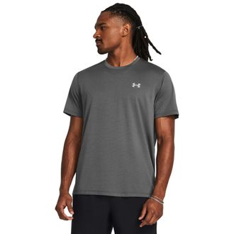 Under Armour T-Shirt UNDER ARMOUR UA LAUNCH SHORTSLEEVE, Herren, Gr. XXL, grau (castlerock), Single Jersey, Obermaterial: 67% Baumwolle, 33% Polyester, normal, Run