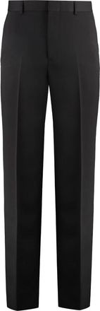 Gucci Getailleerde wollen broek met zakken en splitten - Heren - Nette broeken - Bruin - S - Wol - Broeken