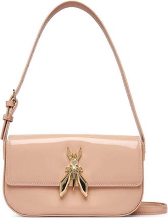 Patrizia Pepe Essential Fly Schoudertas - Dames - Schoudertassen - Roze - ONE Size - Leer - Tassen
