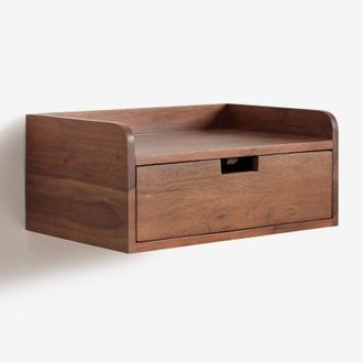 Sklum Confezione da 2 comodini sospesi 45x30 cm in legno di acacia Narbona SKLUM