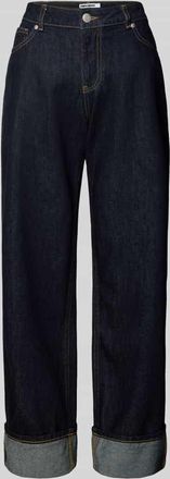 Review Straight Leg Jeans aus reiner Baumwolle in Dunkelblau, Größe 24