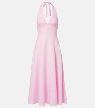 Faithfull The Brand Abito midi Marais in lino