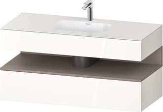 Duravit Qatego Lavabo Encastrado Con Base De Lavabo Consola, - Duravit